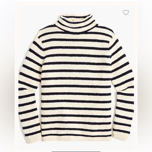 J. Crew factory Navy and Cream Striped Turtleneck Sweater Size XS